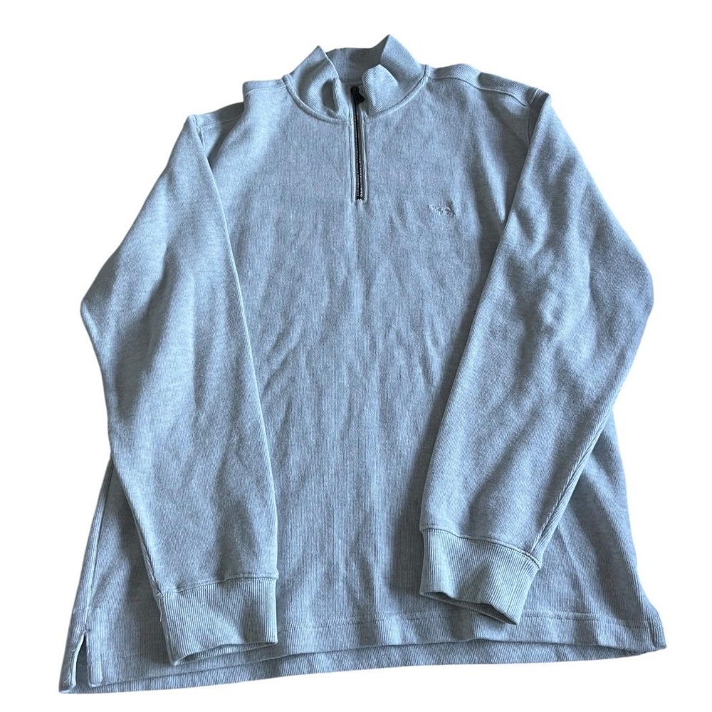 RODD & GUNN Men's Cotton Quarter Zip Pullover Sweater Large White Prep Dad